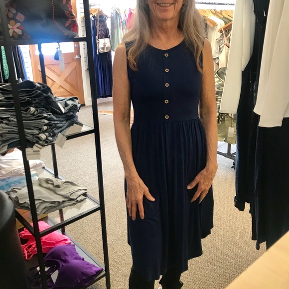 {1 left} Blue Midi Dress - Picture 5 of 5